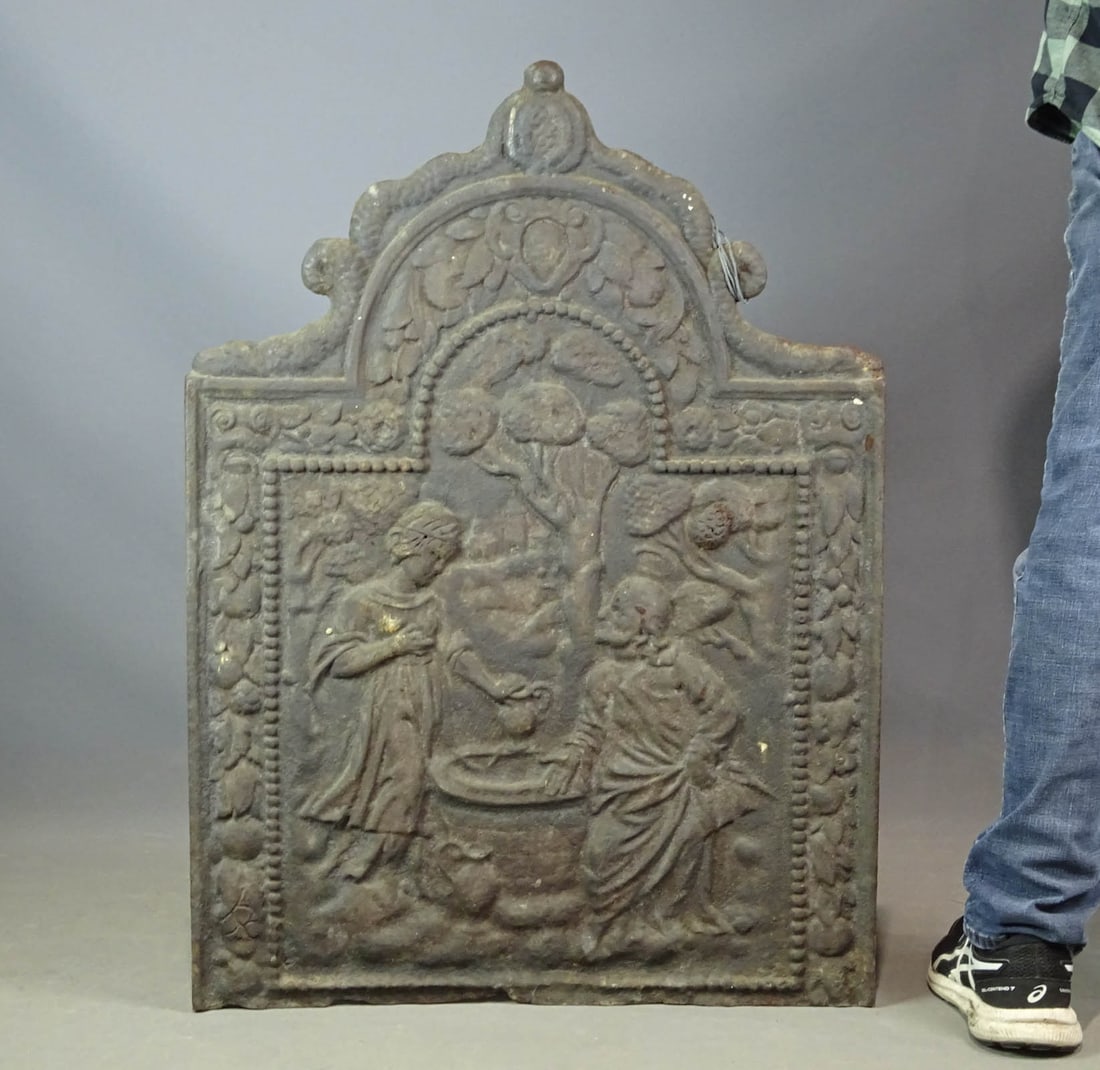 19th c. Cast Iron Fireplace Cover (1 of 5)