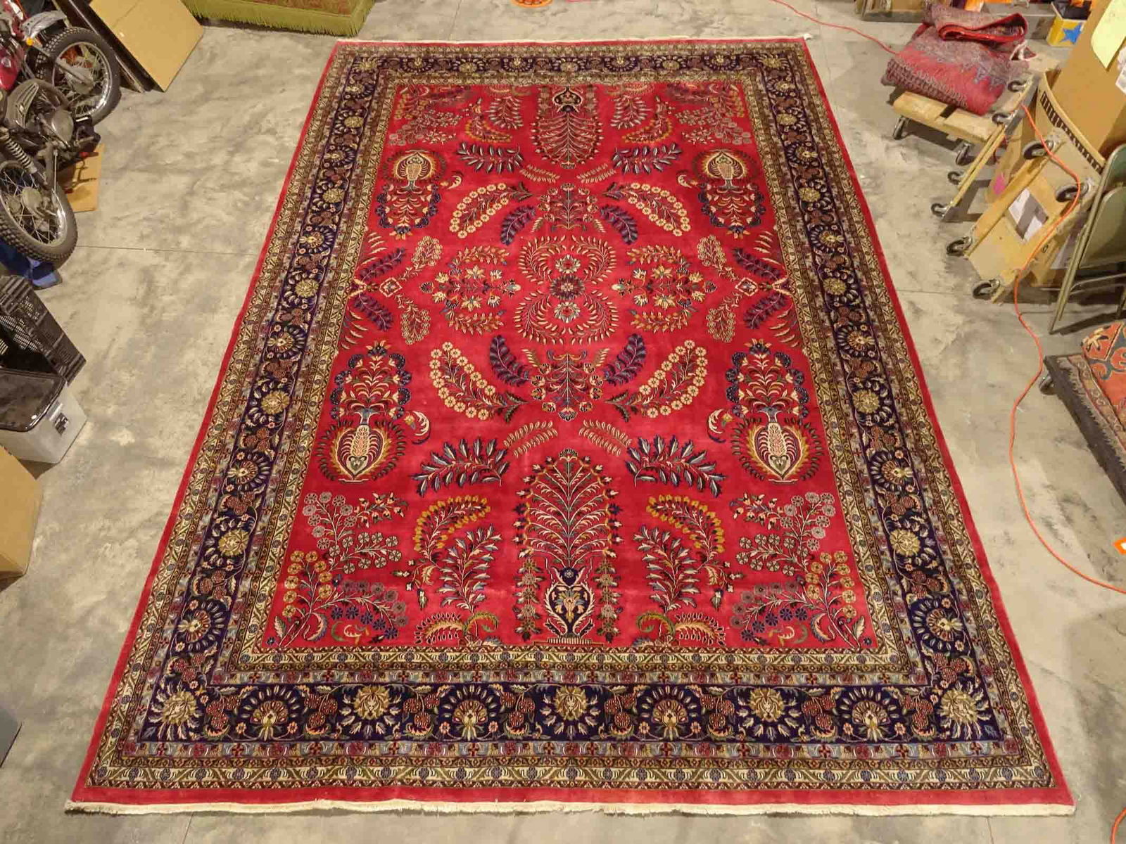 Roomsize Oriental Rug: Roomsize Oriental rug. 11' 9" z 17' 7".Barbara Packer Collection.