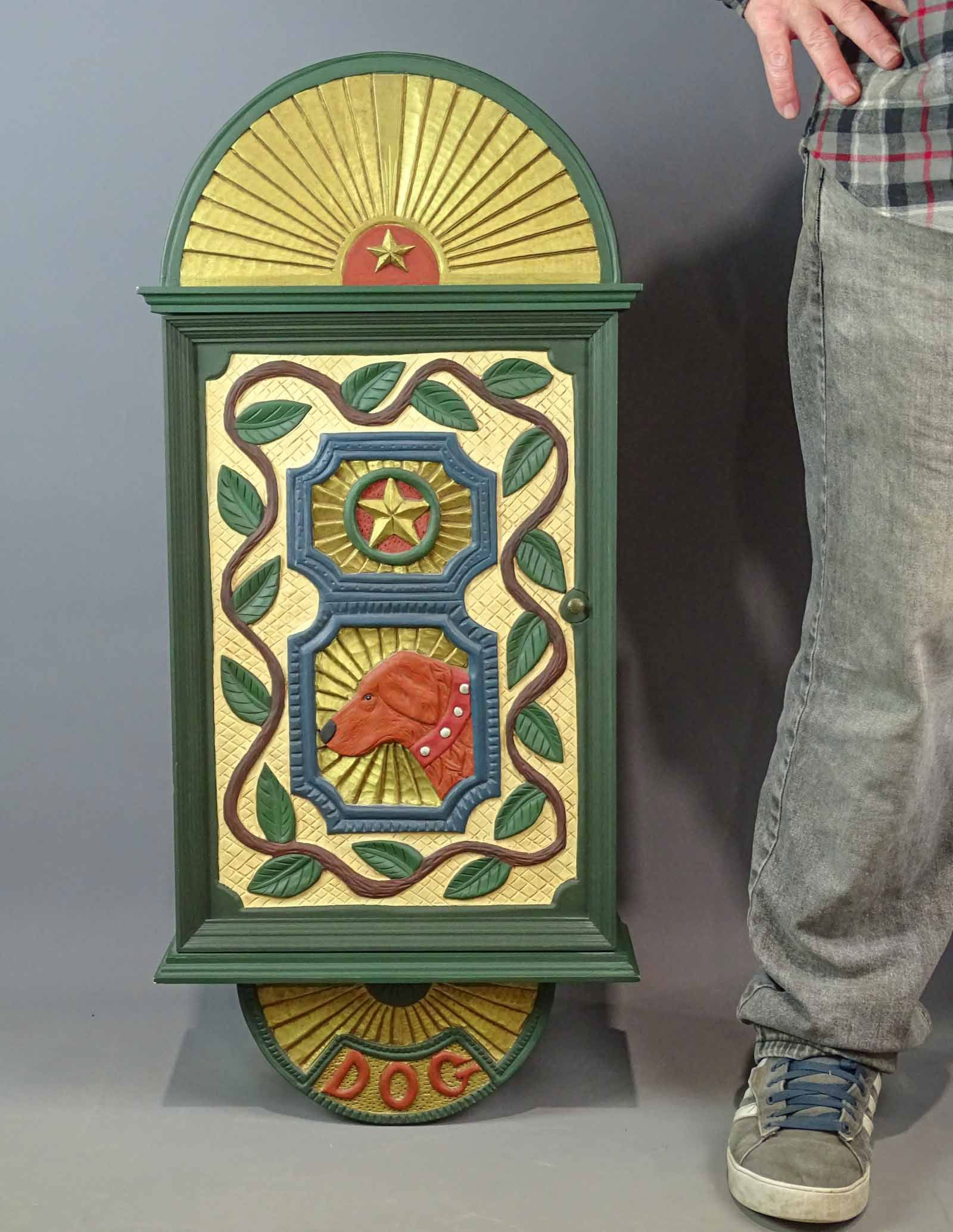 Stephen Huneck Carved Cabinet (1 of 9)