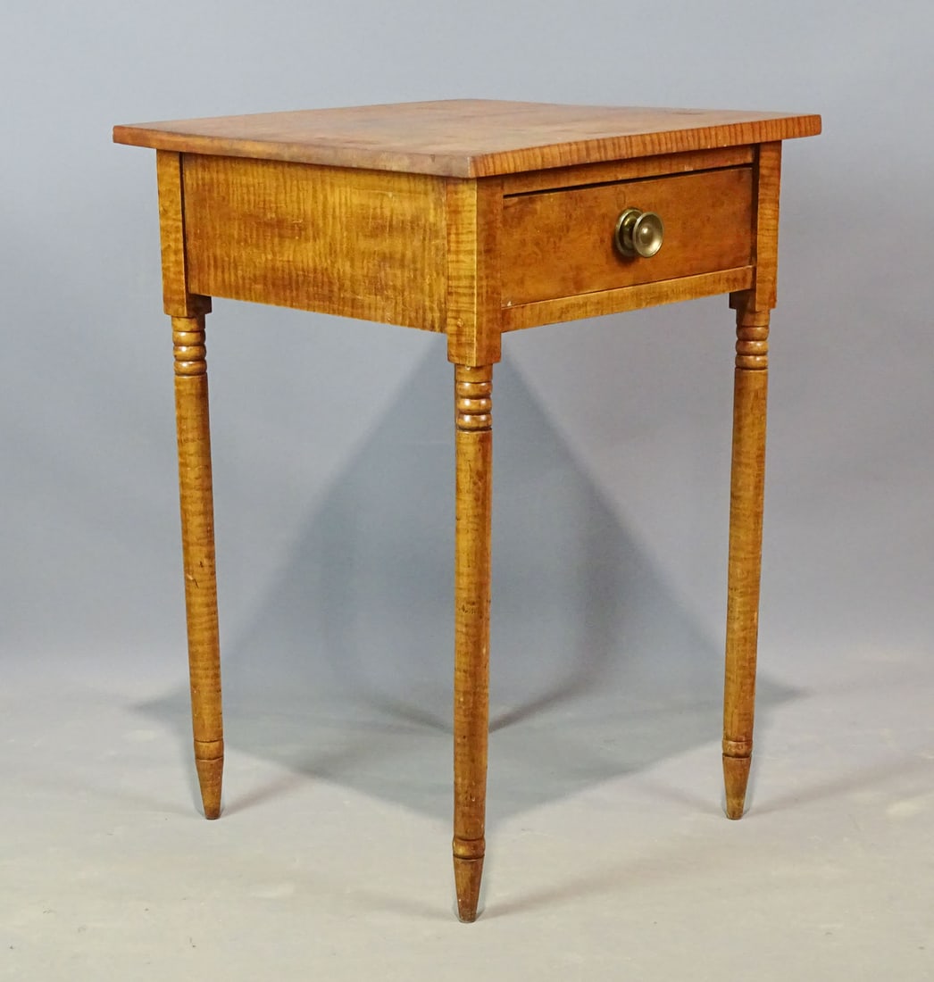 19th c. Figured Maple Stand (1 of 6)