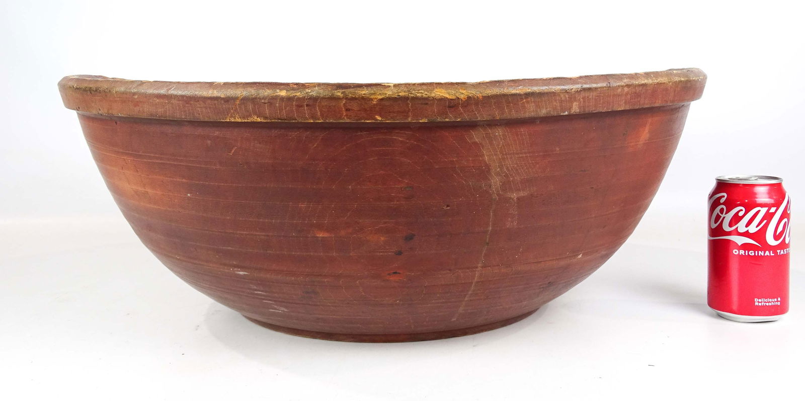 19th c. Painted Wooden Bowl (1 of 4)