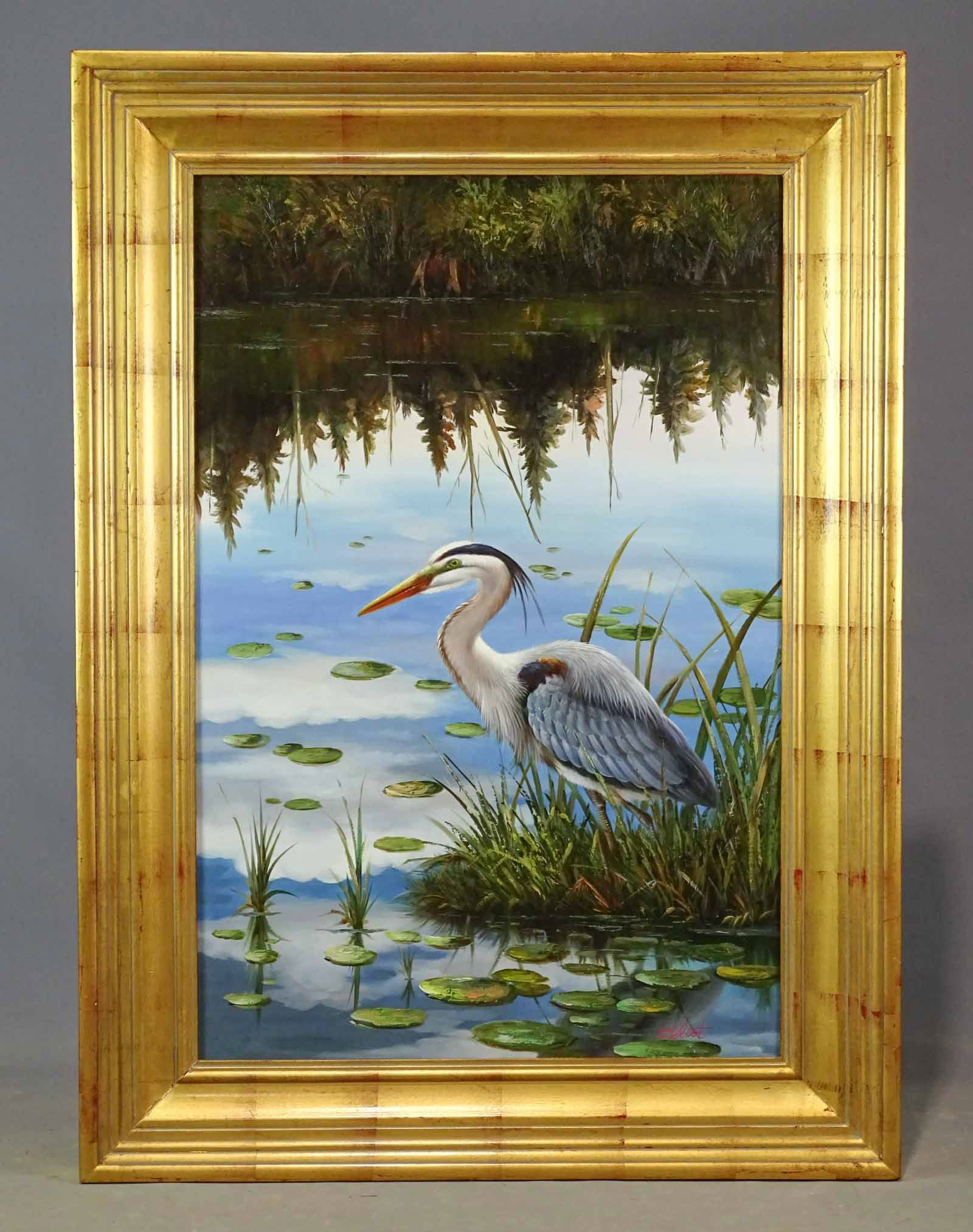Painting of Great Blue Heron (1 of 6)