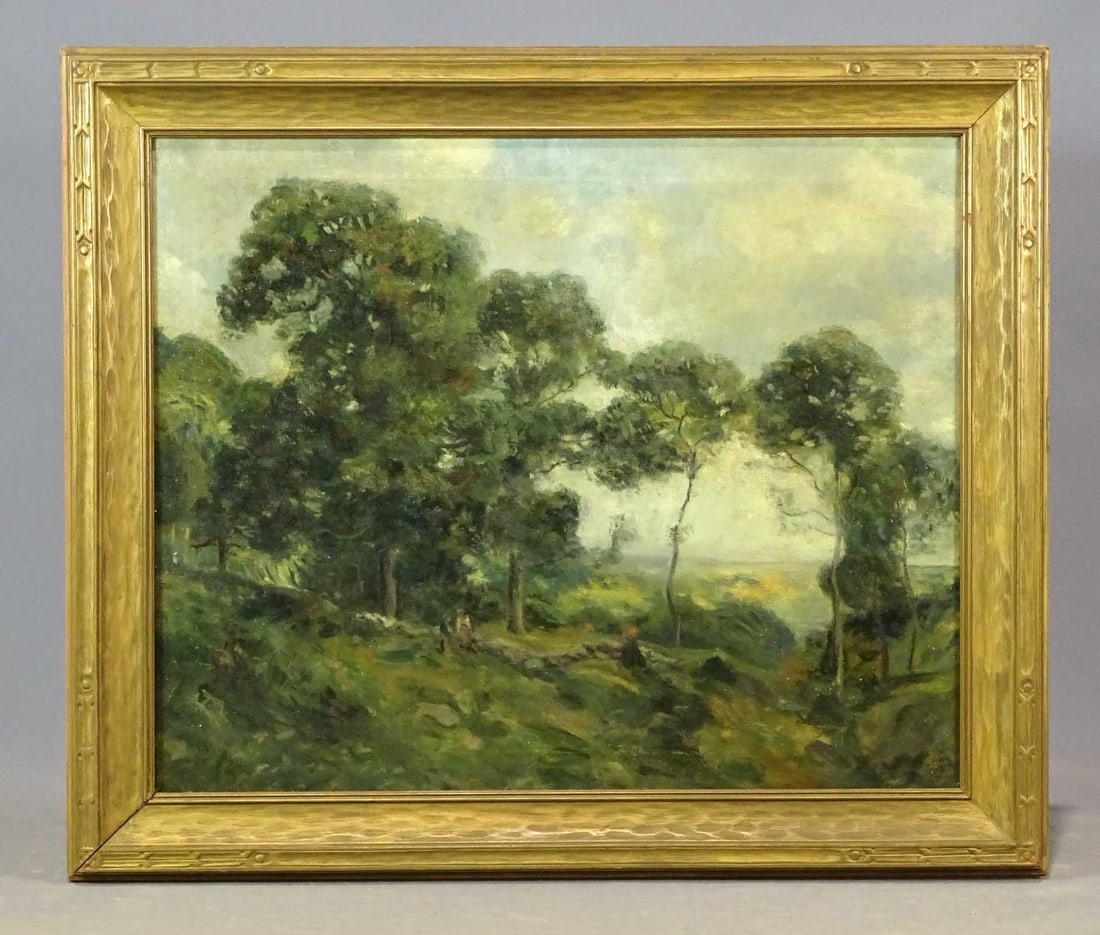 Painting, Barbizon Impressionist Landscape (1 of 7)