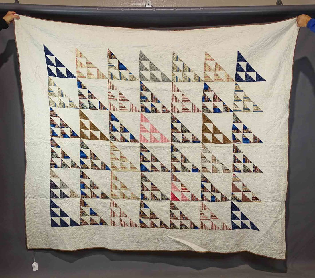 C. 1840 Flying Geese Quilt (1 of 3)