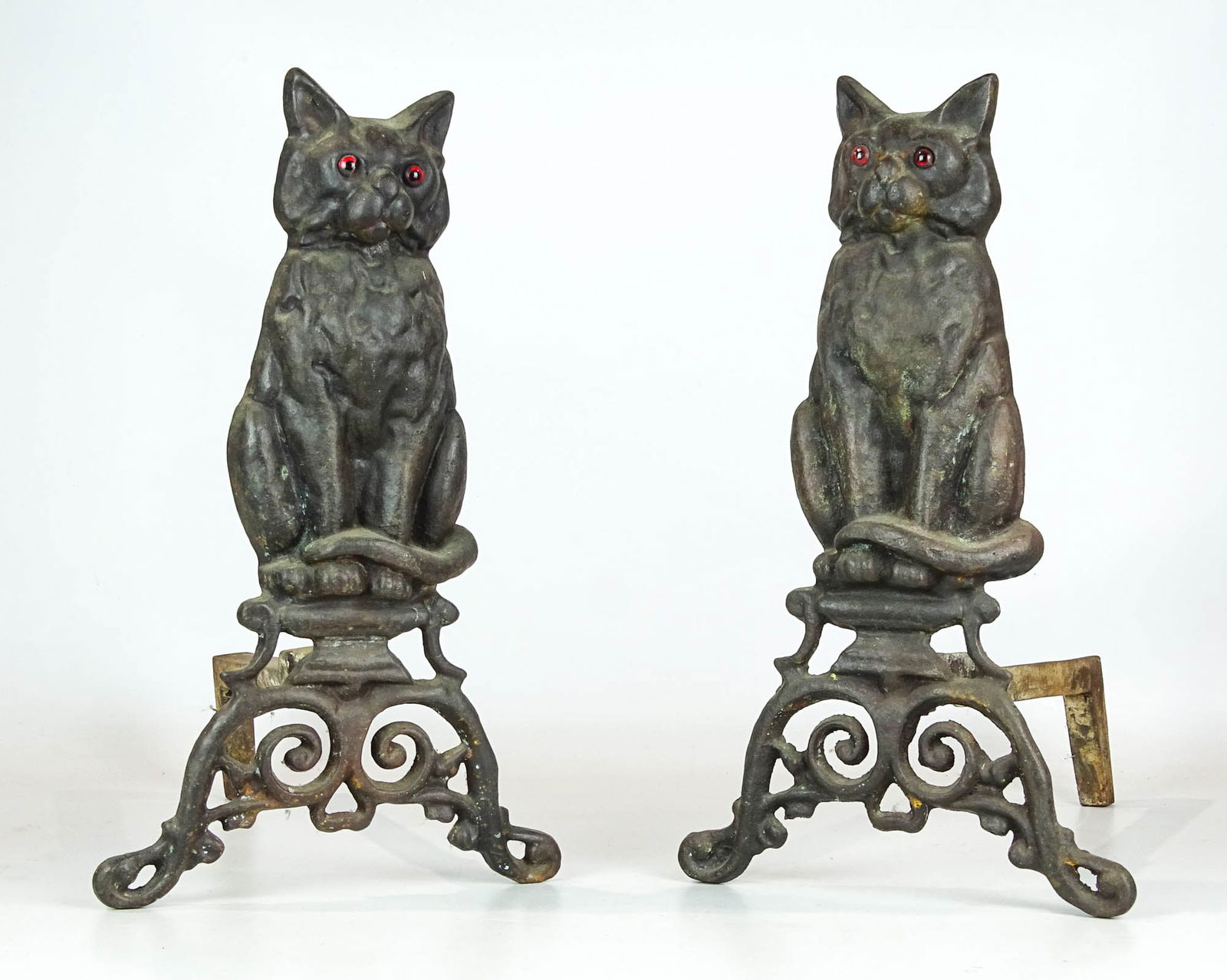 Pair Cat Andirons (1 of 7)