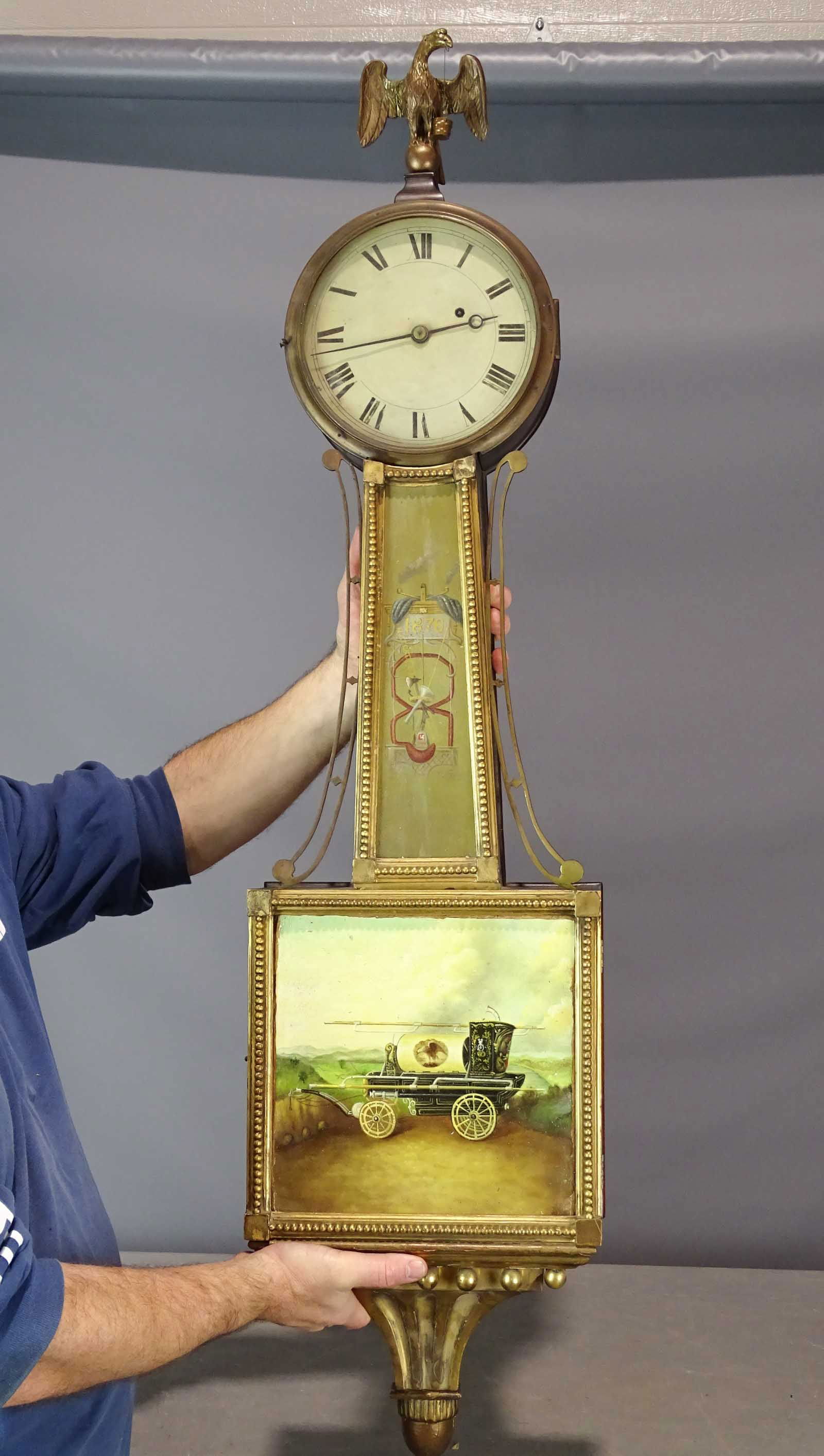 19th c. Banjo Clock (1 of 8)