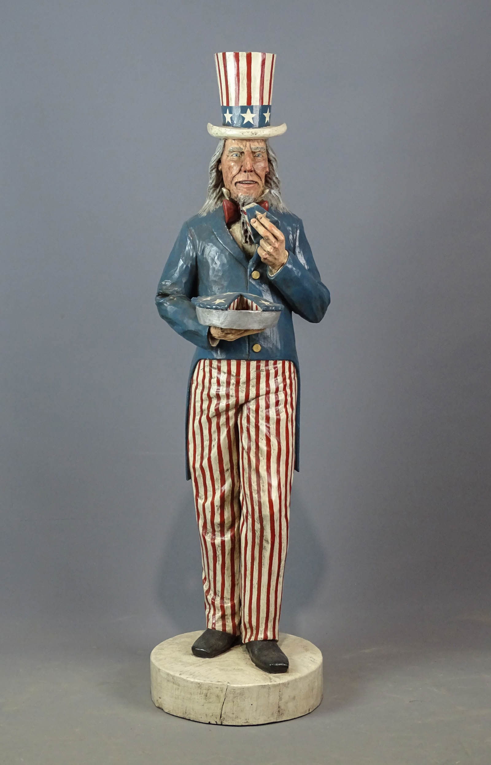 Folk Art Uncle Sam Carving (1 of 7)
