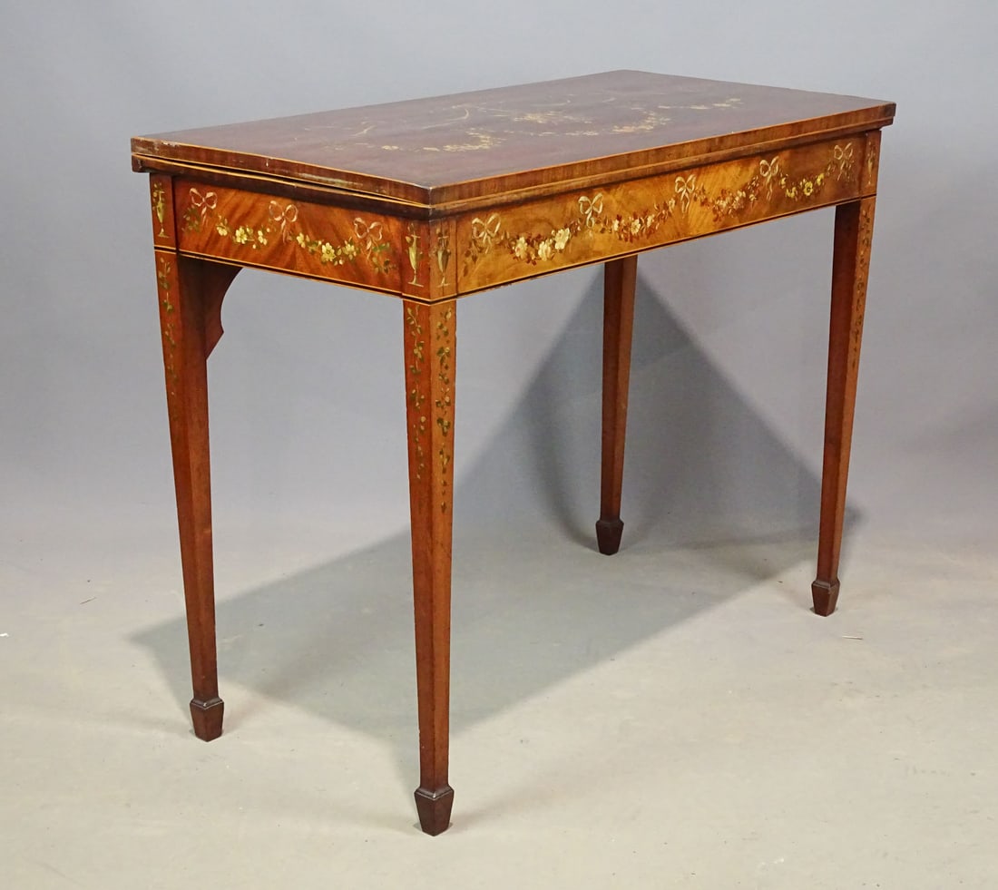 19th c. English Card Table (1 of 8)