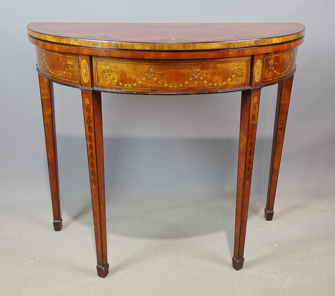 19th c. English Card Table (1 of 10)