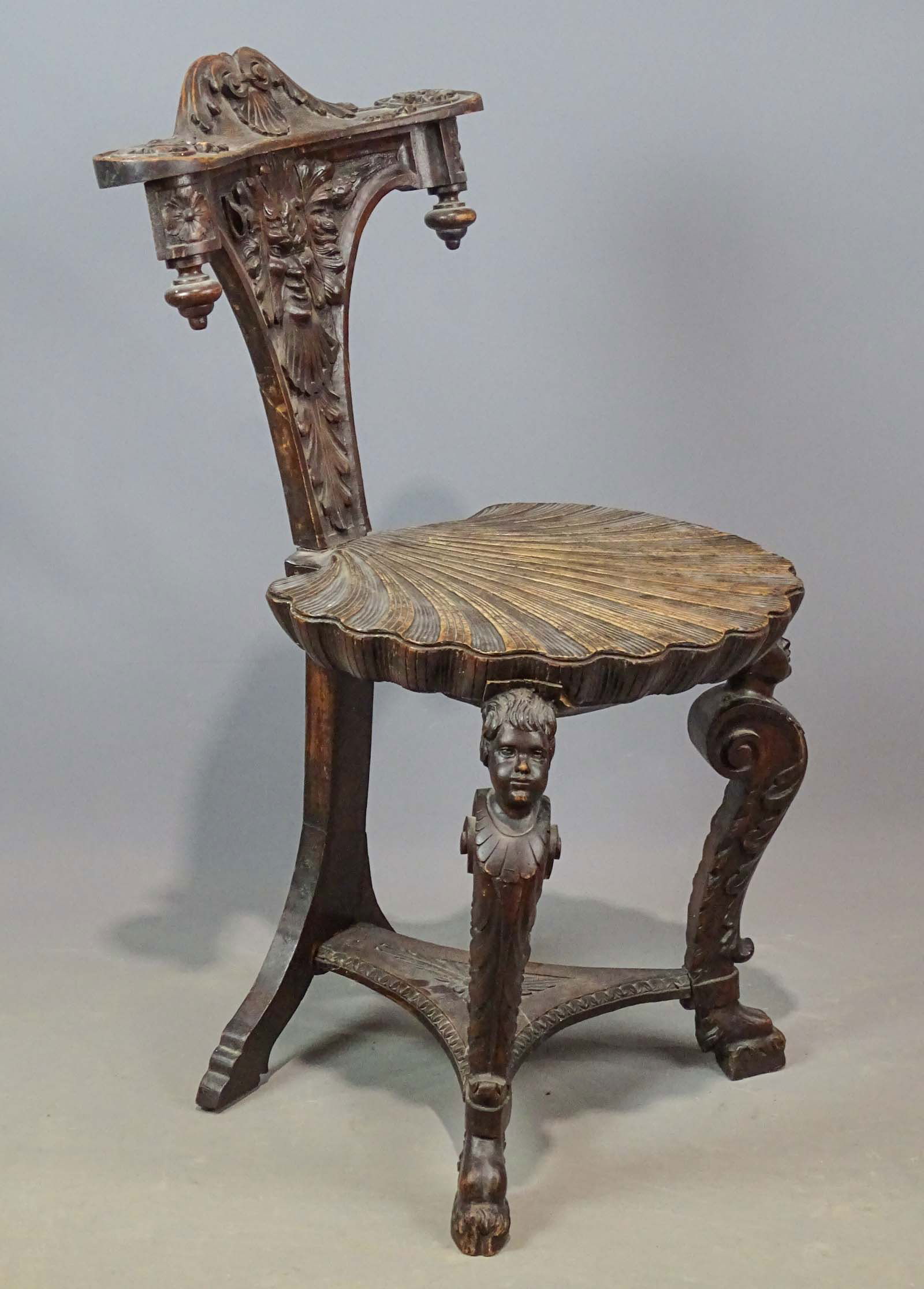 19th c. Continental Carved Chair (1 of 12)