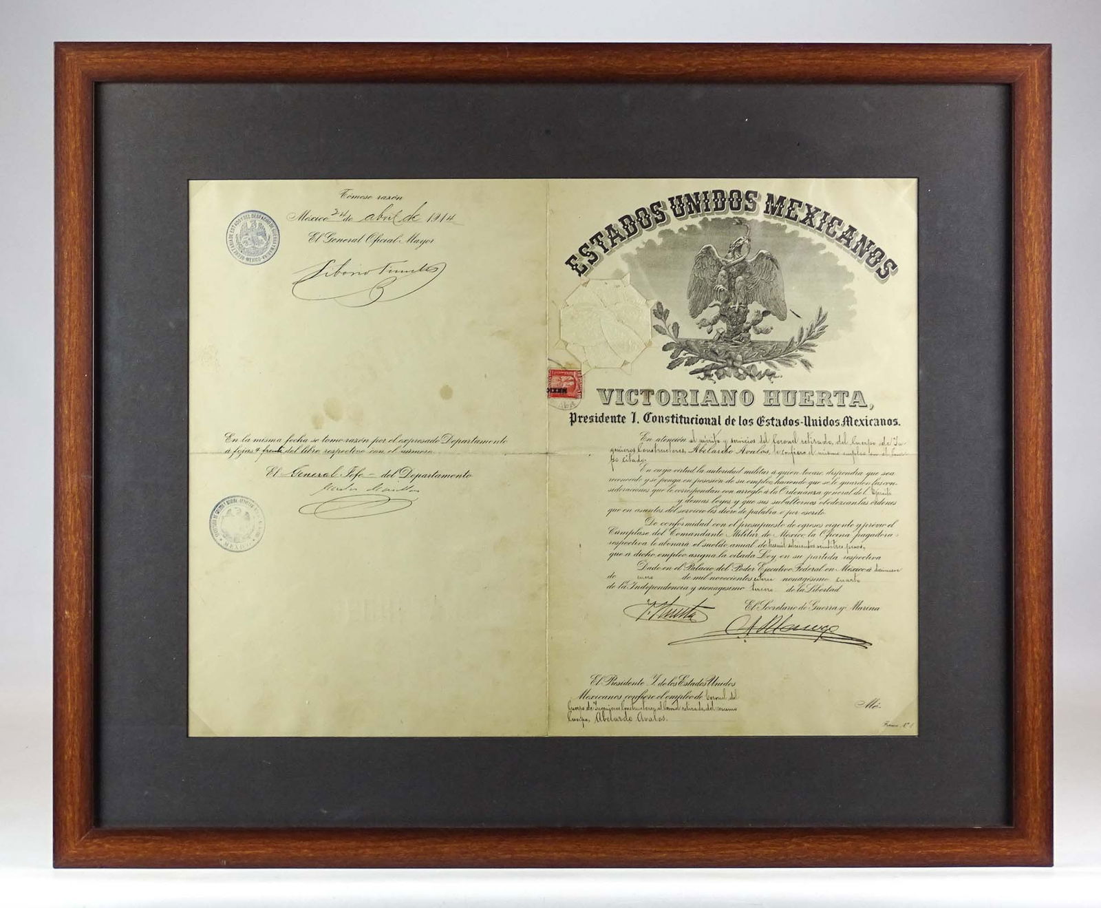 Victoriano Huerta Autographed Document (1 of 15)