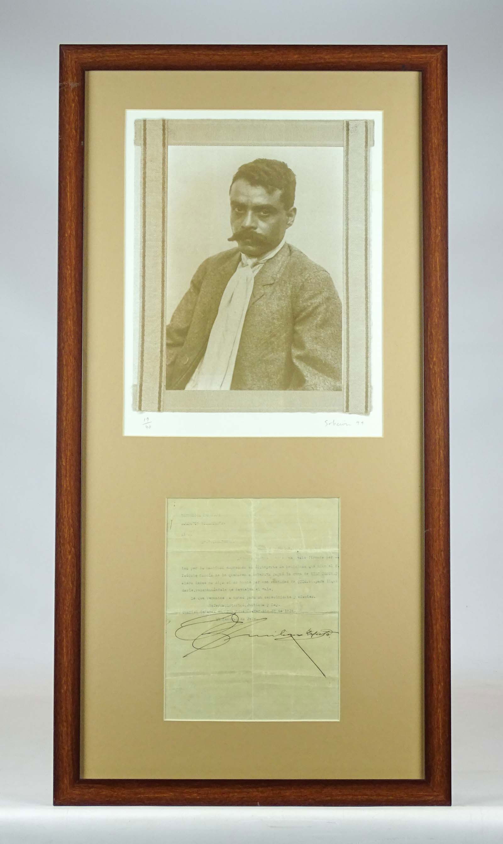 Emiliano Zapata Autographed Document (1 of 8)