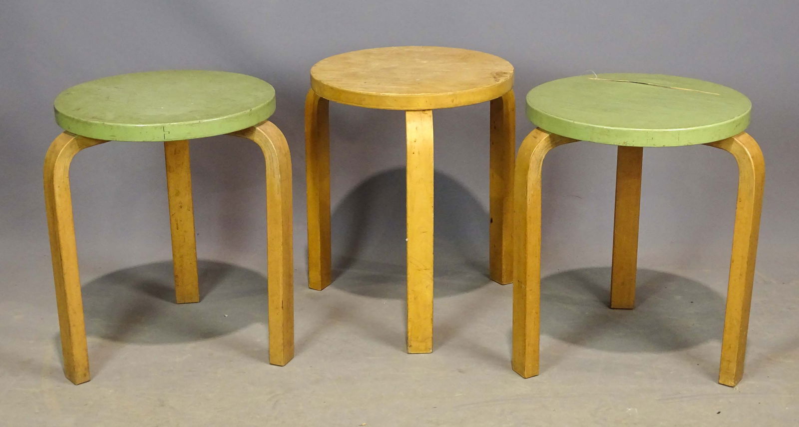 Alvar Alto Artek Mid Century Stools (1 of 6)