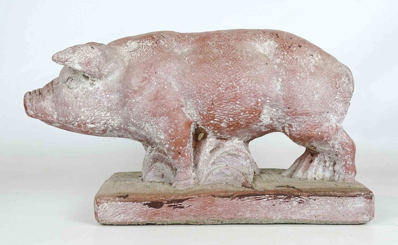 Poured Stone Garden Pig (1 of 8)