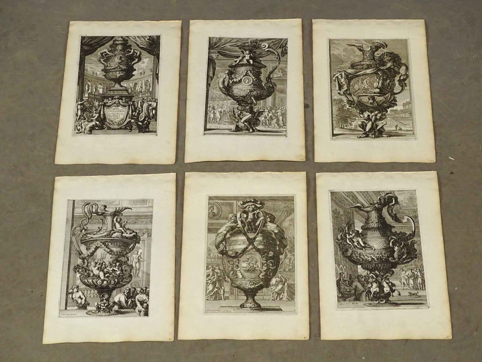 Baroque Vase Antique Print Set (6) (1 of 8)