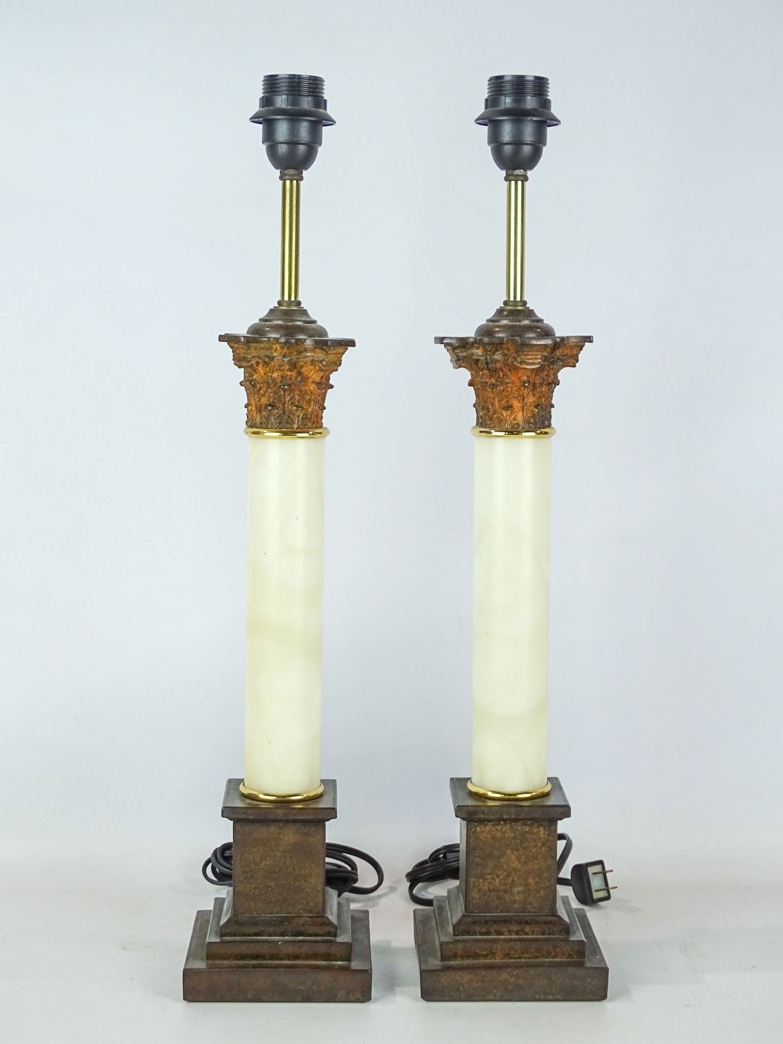 Pair Alabster Table Lamps (1 of 6)