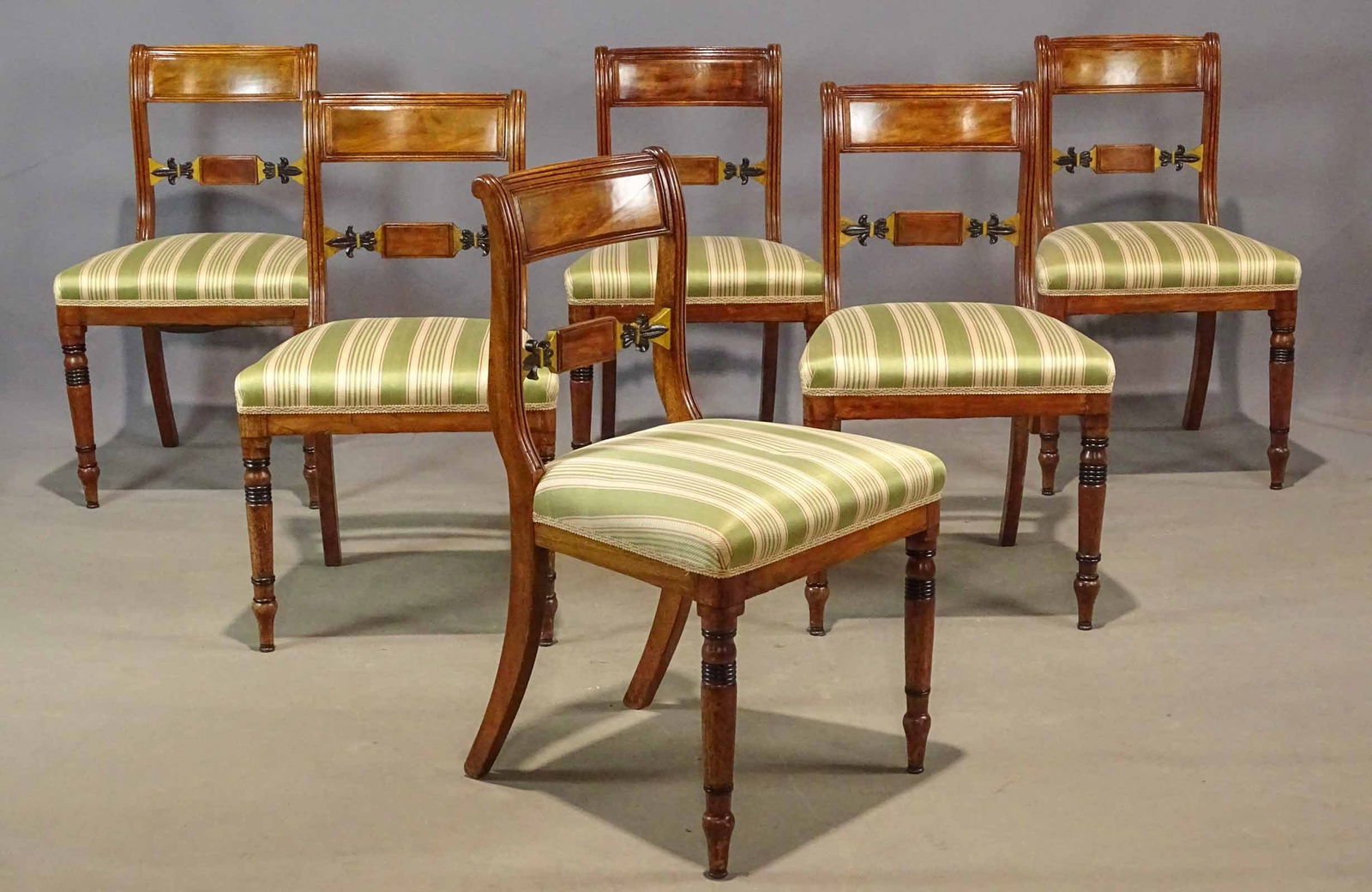 Set of (6) English Regency Chairs (1 of 5)