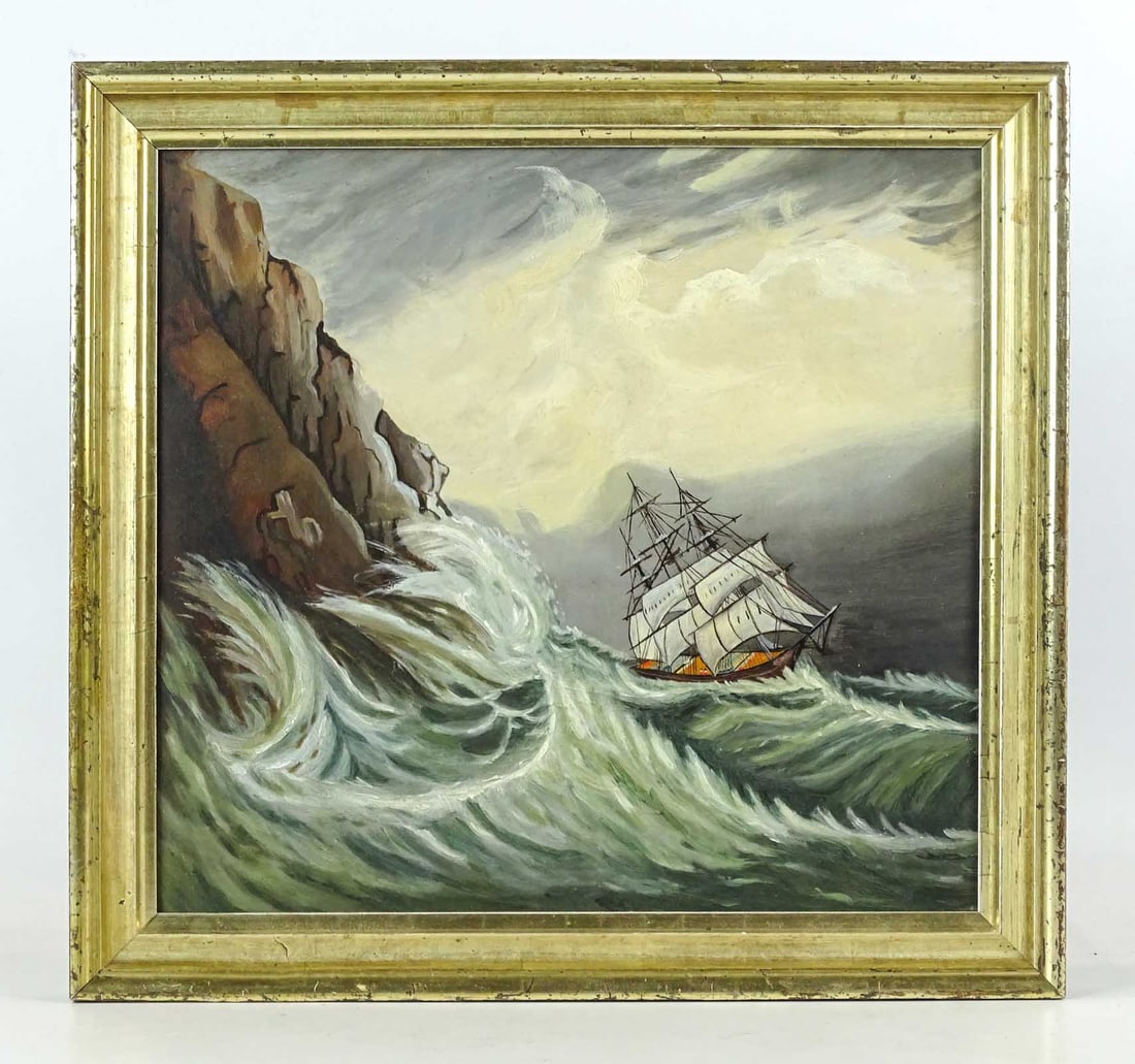 Painting: 19th c. Seascape (1 of 8)