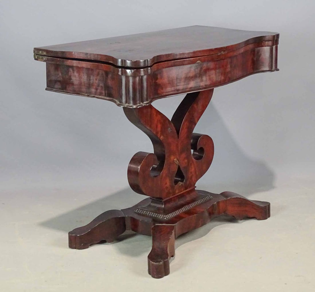 19th c. Empire Card Table (1 of 8)