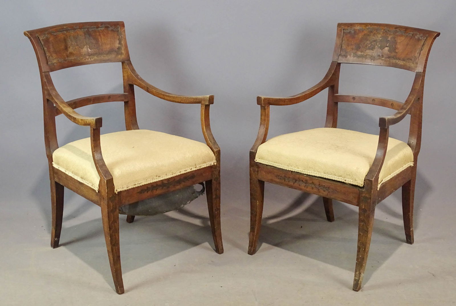 Pair 19th c. Armchairs (1 of 8)