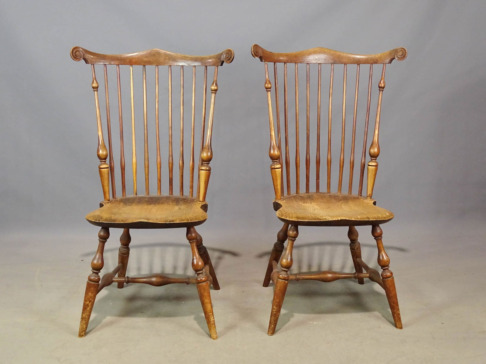 Pair 19th c. Windsor Chairs (1 of 6)