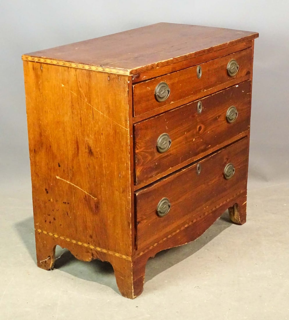 19th c. Pine Chest of Drawers (1 of 9)