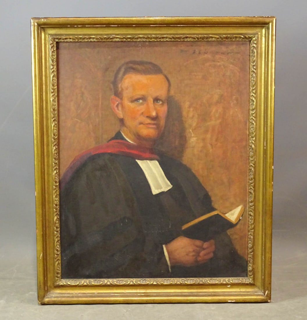 Painting: Portrait of a Gentleman: Painting: Portrait of a gentleman. Oil on canvas. 30" x 24", overall 36" x 29".
