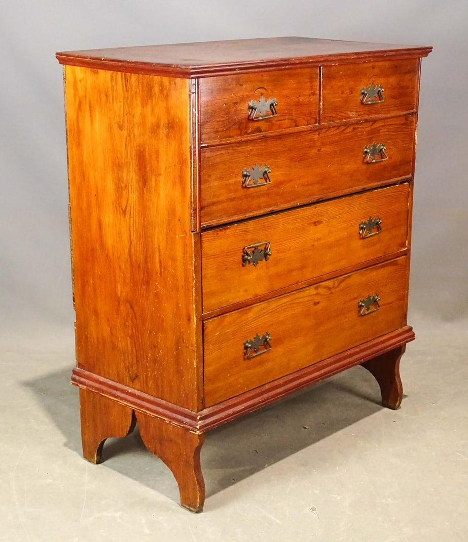 18th c. Lift Top Blanket Chest: 18th c. lift top blanket chest. Two false drawers over two drawers. 37 1/2" x 19 1/2" x 44".