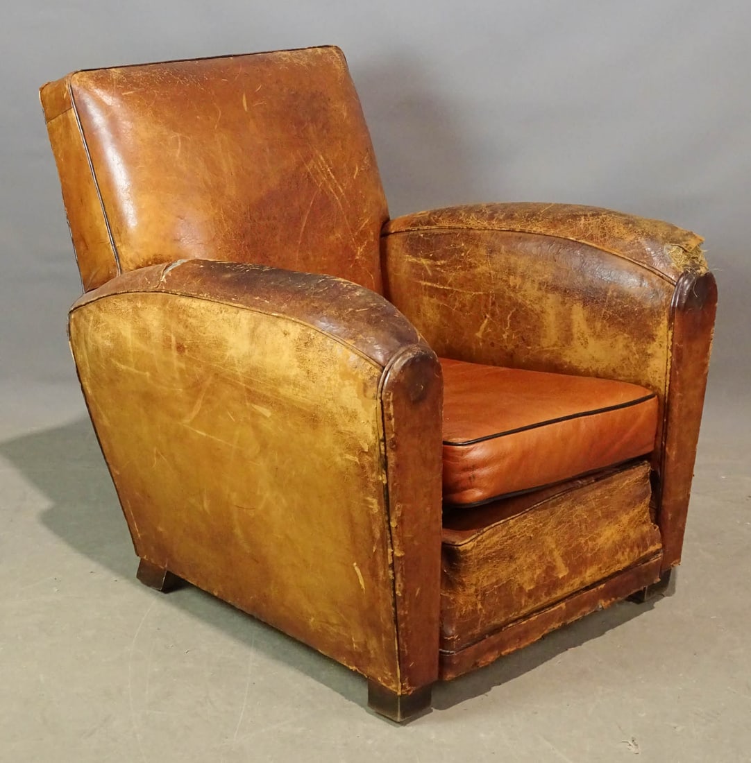 French Leather Club Chair (1 of 8)