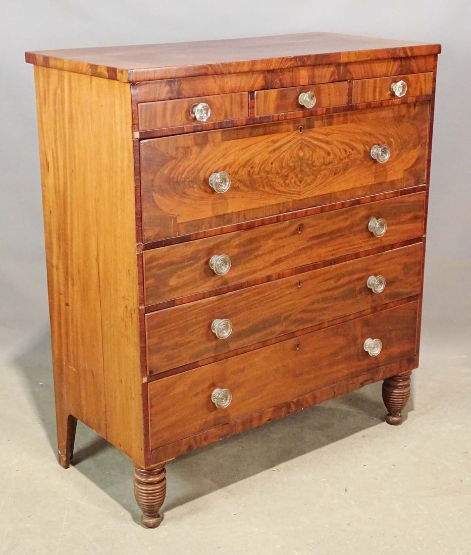19th c. Sheraton Mahogany Chest of Drawers (1 of 10)
