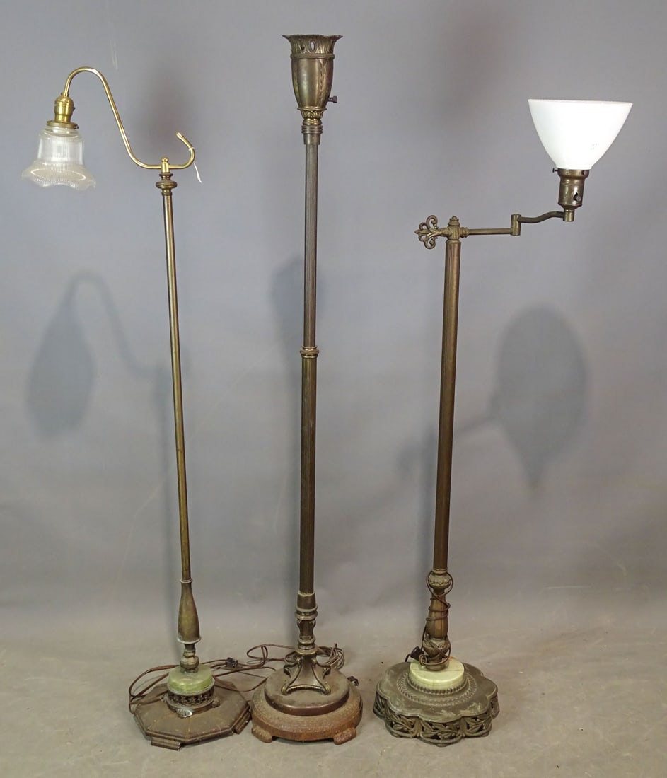 Floor Lamps: Lot (3) vintage floor lamps.
