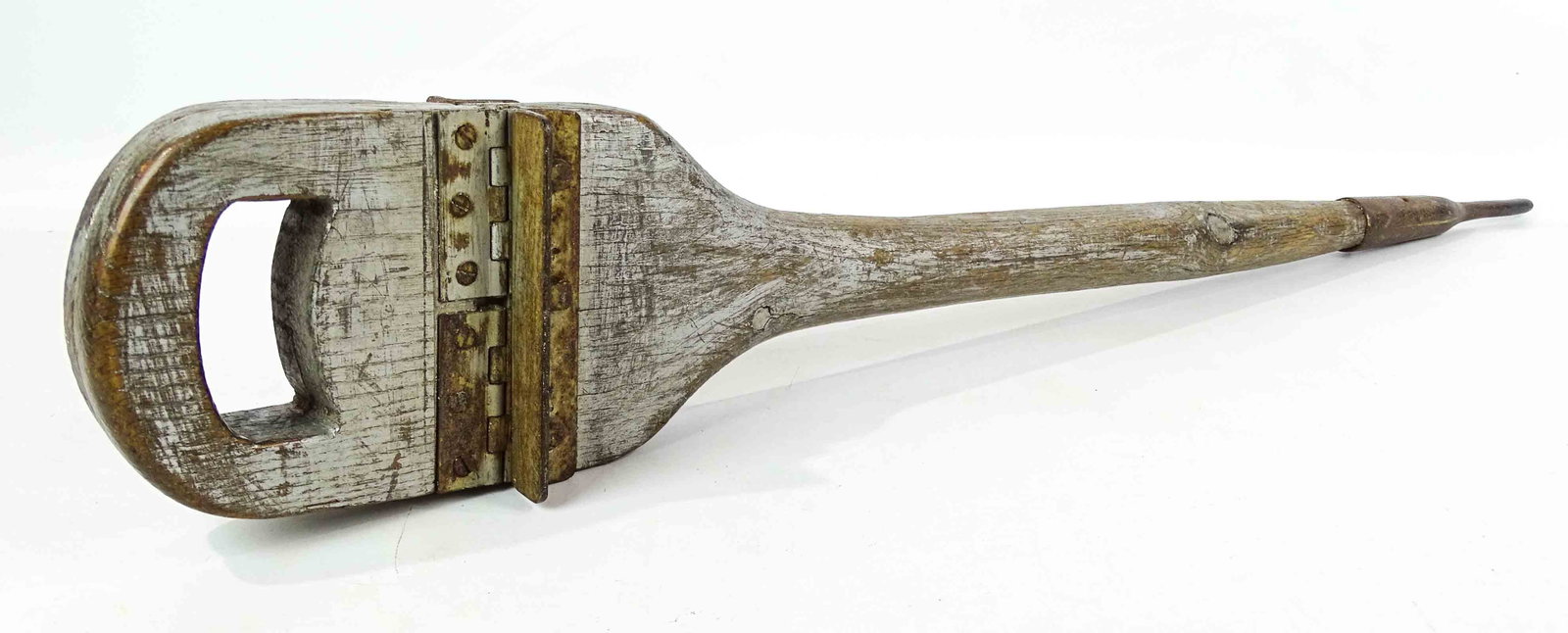 Ice Fishing Seat: Early folding ice fishing seat. 28" L..