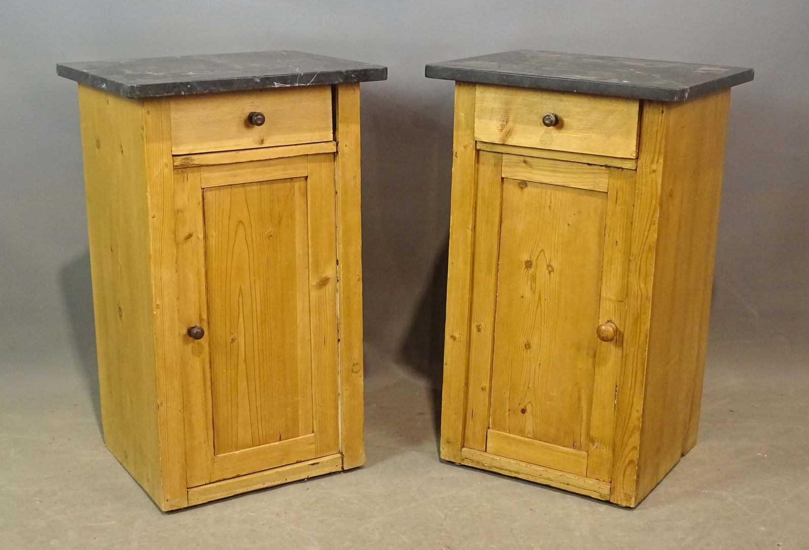 Pair of Marble Top Cabinets (1 of 10)