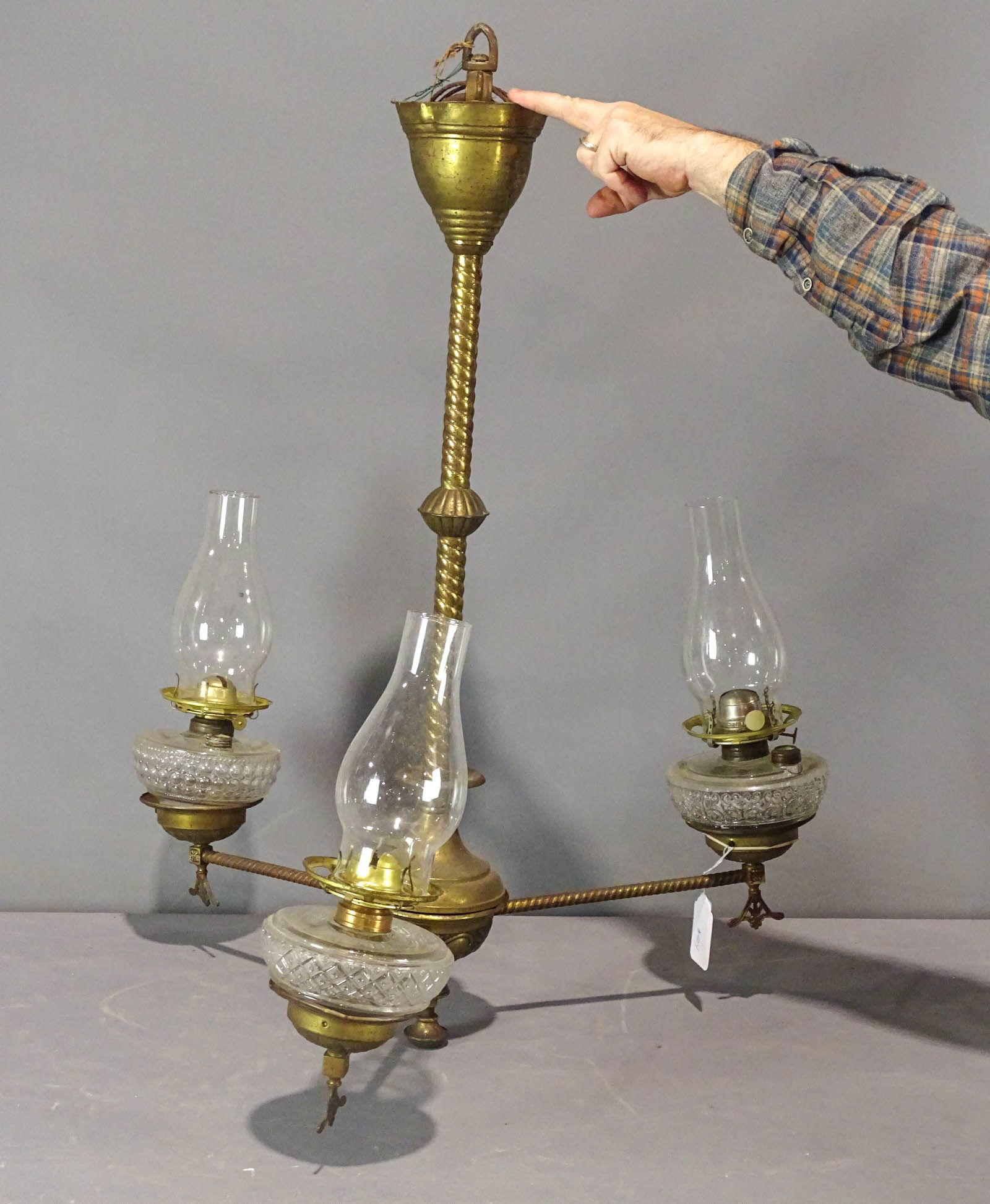Victorian Brass Chandelier (1 of 8)