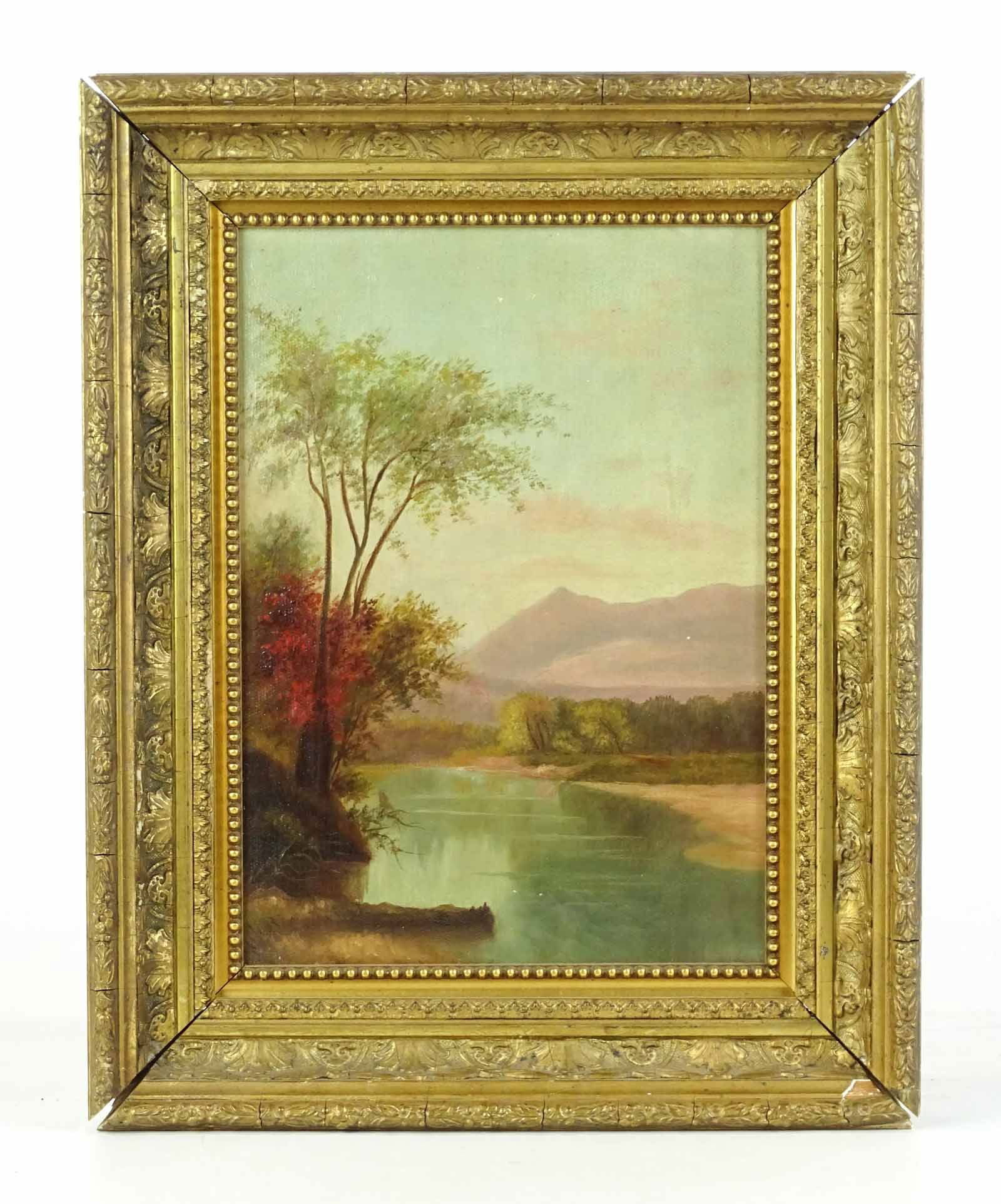 Painting: 19th c. River Landscape (1 of 9)