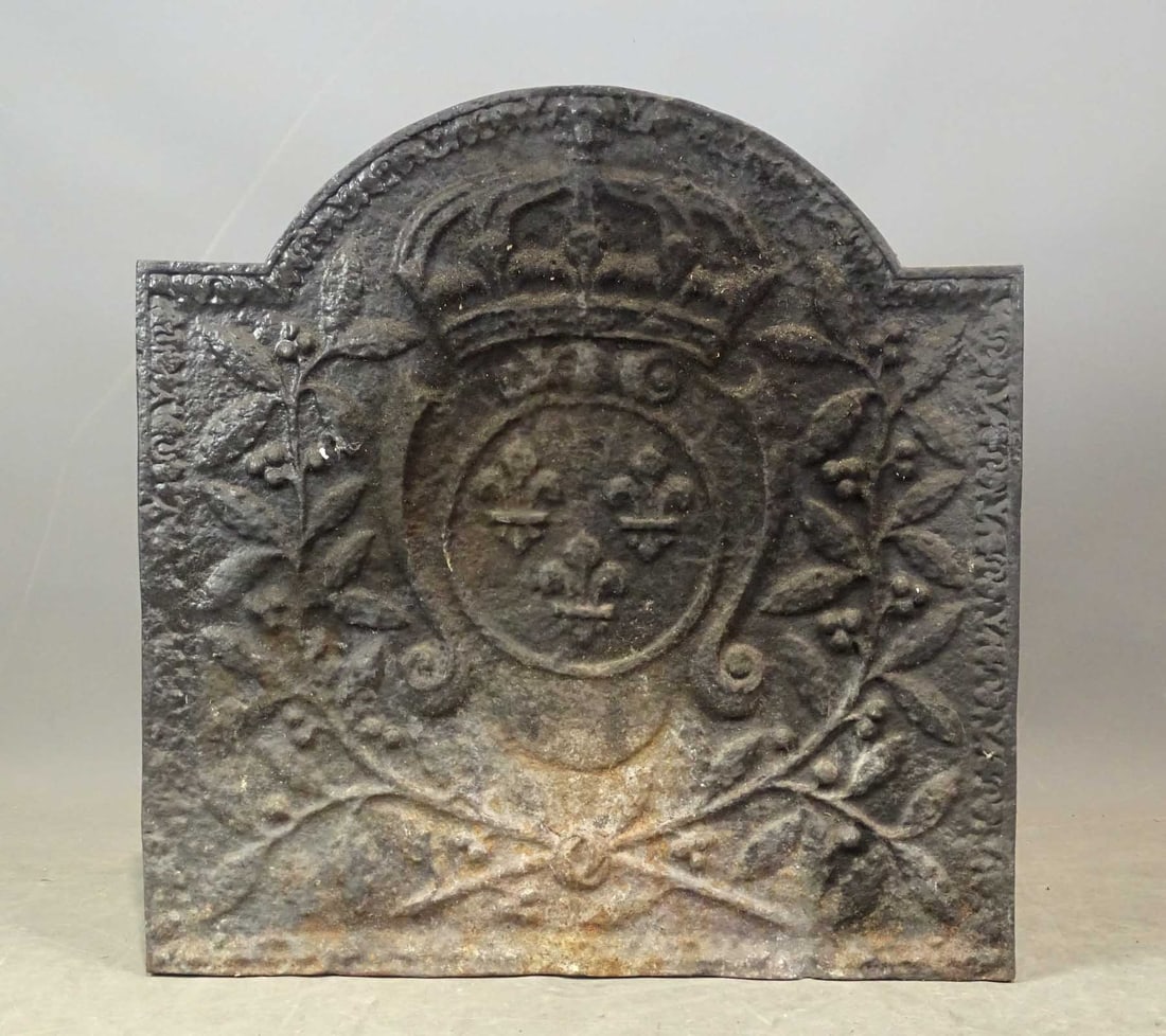 18th c. Cast Iron Fireback (1 of 6)