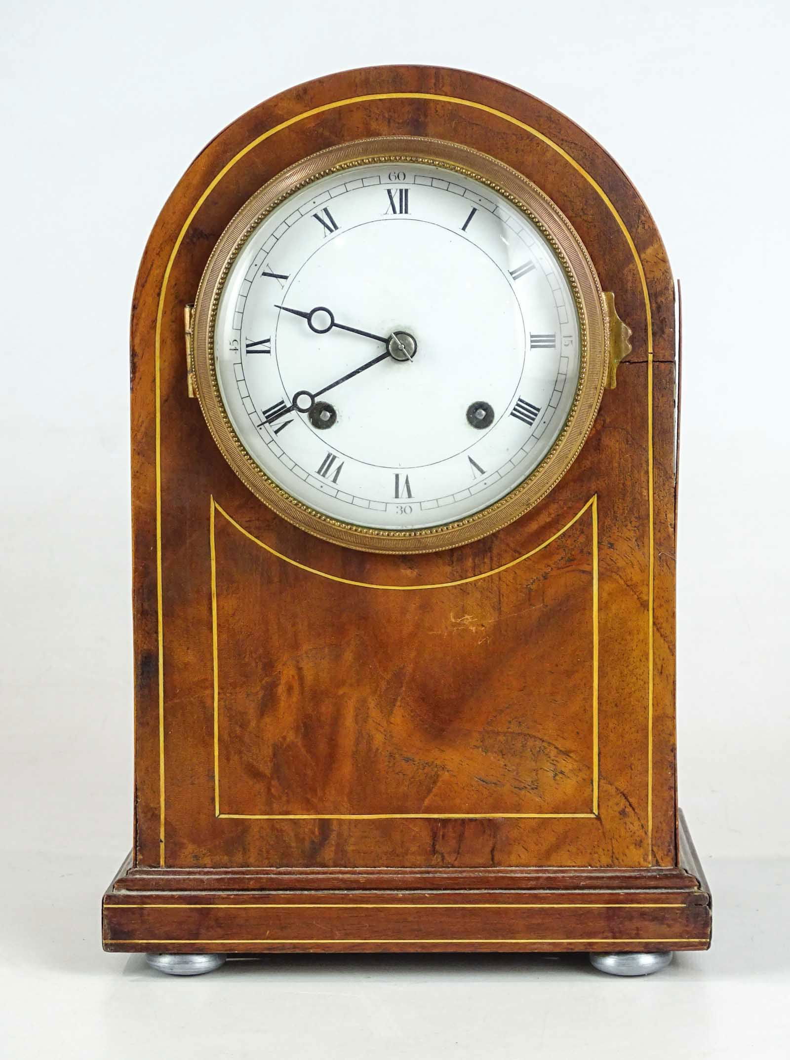 19th c. Inlaid Mantel Clock (1 of 14)
