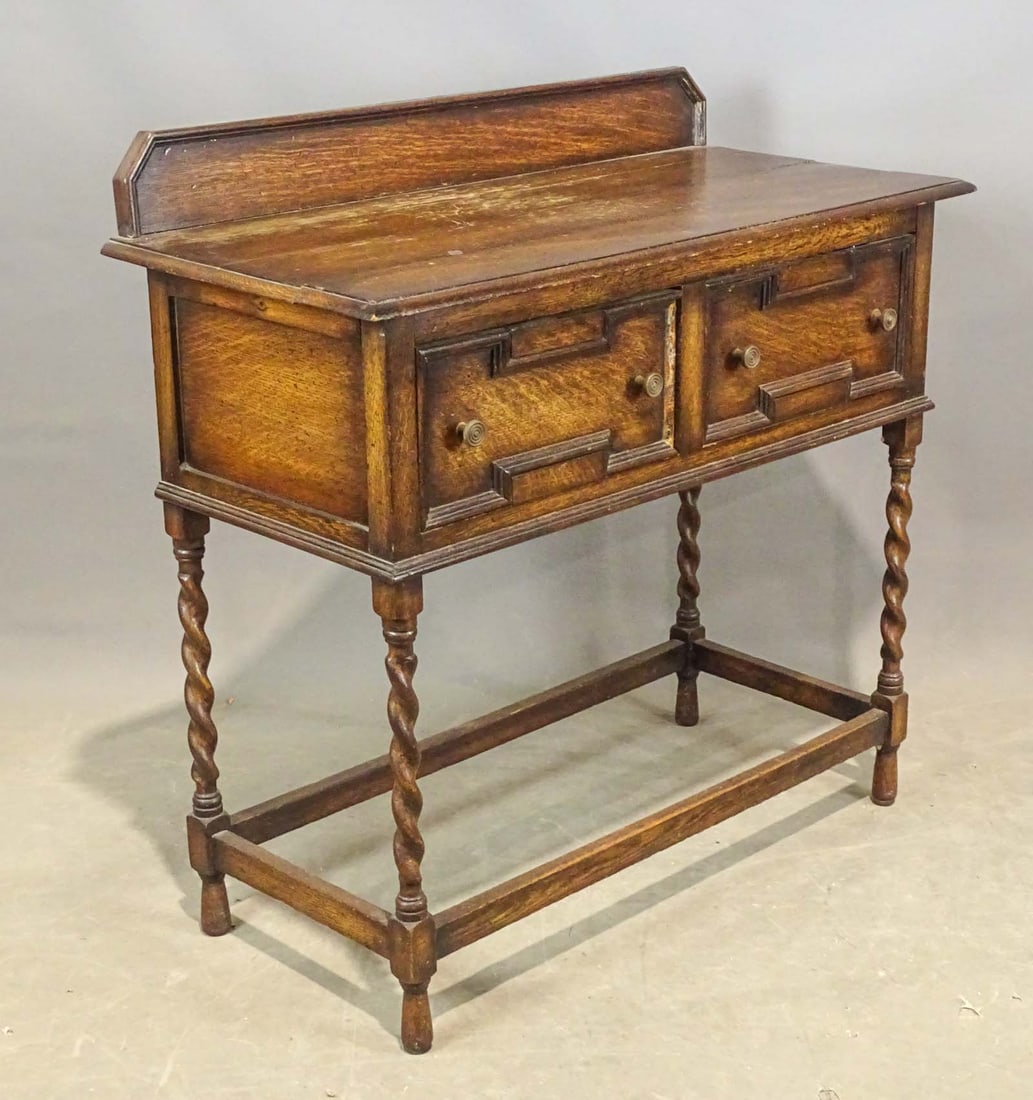20th c. Oak Jacobean Server (1 of 8)