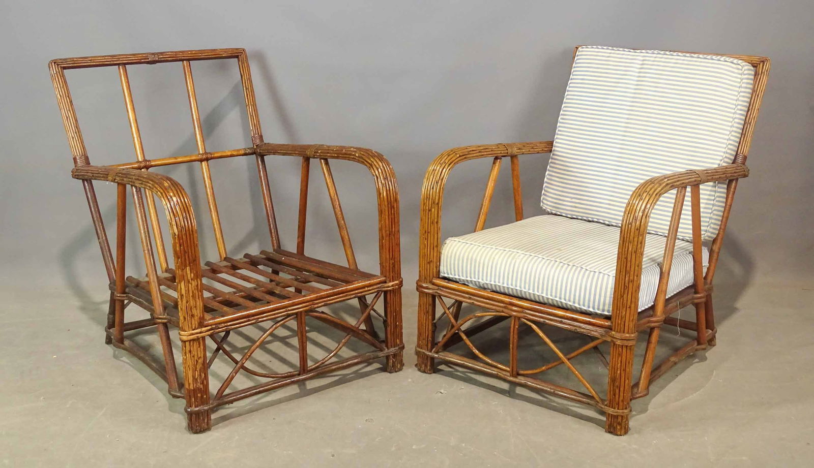 Pair of Bamboo Armchairs (1 of 8)