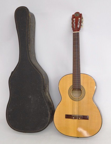 Lori Guitar: Labeled "Lori" guitar with case.