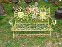 Folding Cast Iron Garden Bench