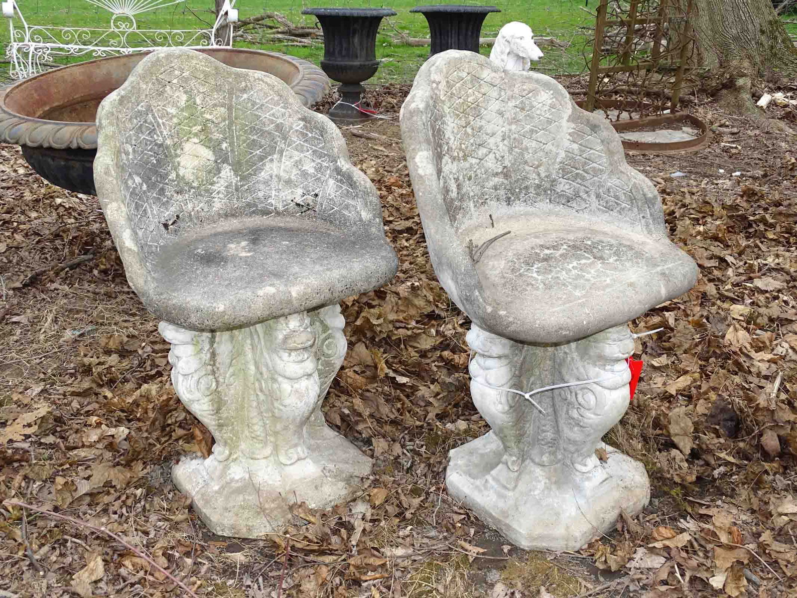 Pair of Stone Chairs (1 of 5)