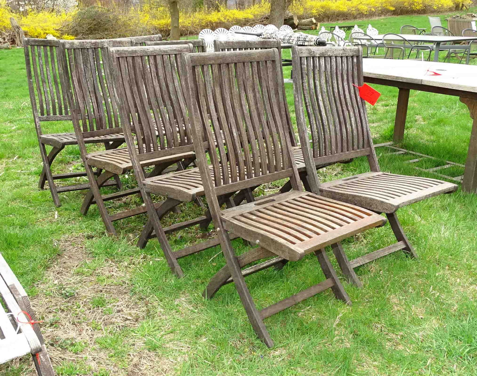 Country Casual Teak Folding Chair Lot (1 of 7)