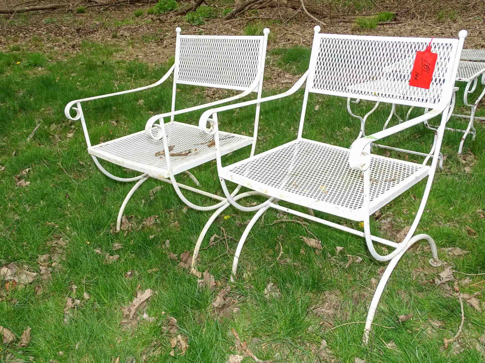 Pair of Iron Arm Chairs (1 of 3)