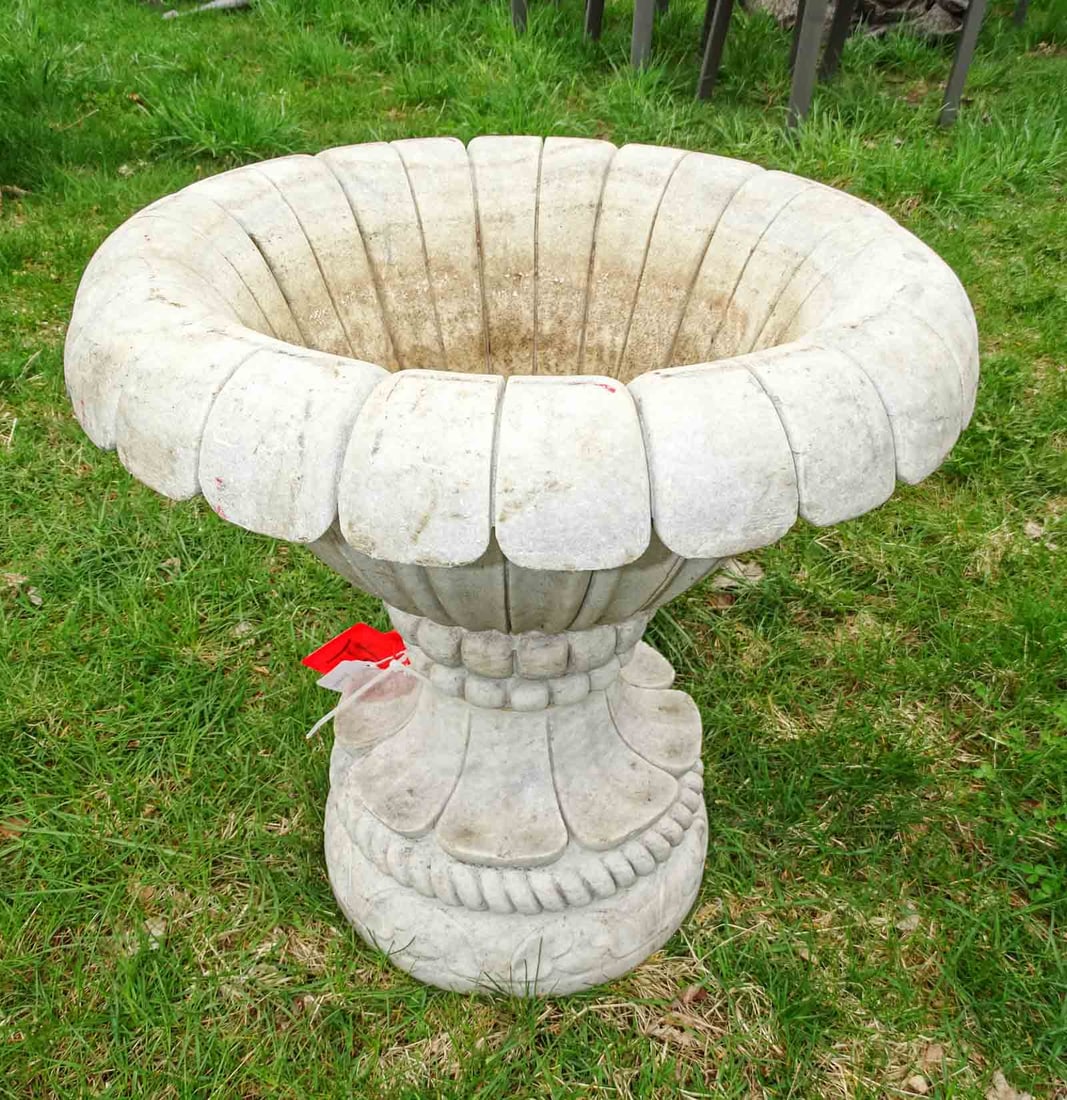 Stone Urn: Stone urn 22 " Dia. x 22" Ht..