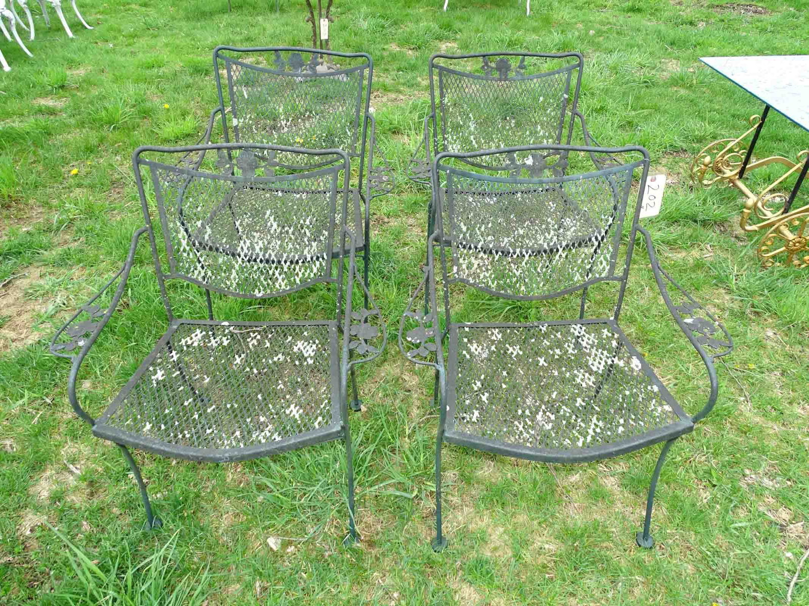 Wrought Iron Arm Chair Set (1 of 4)
