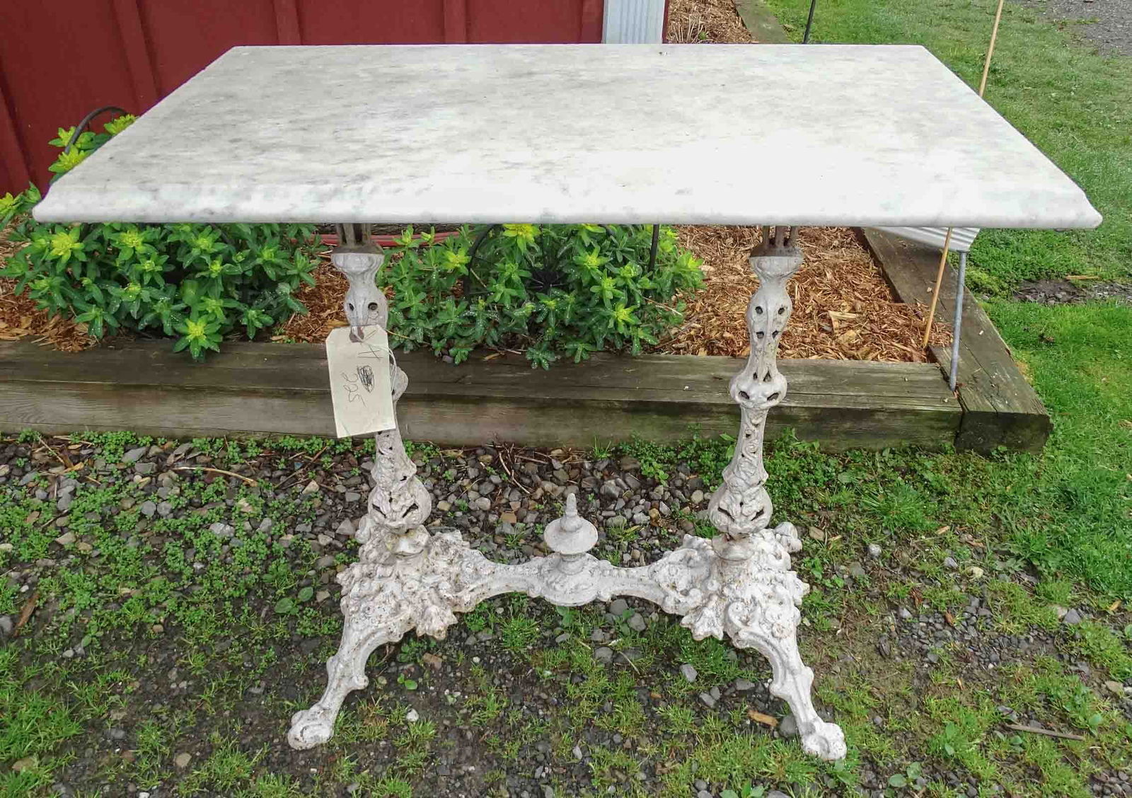 Marble Top Iron Base Table (1 of 5)