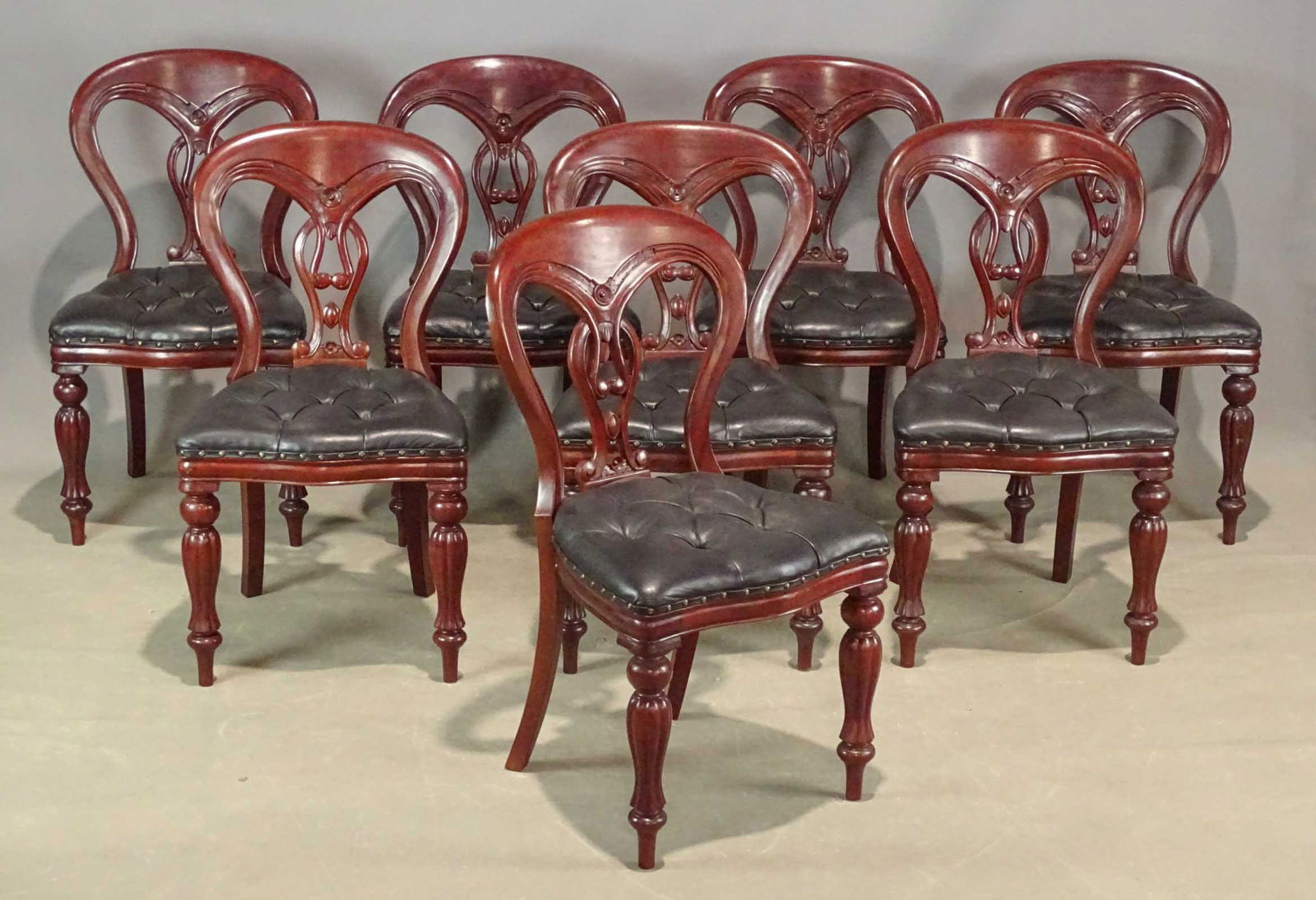 Set of (8) English Mahogany Chairs (1 of 6)