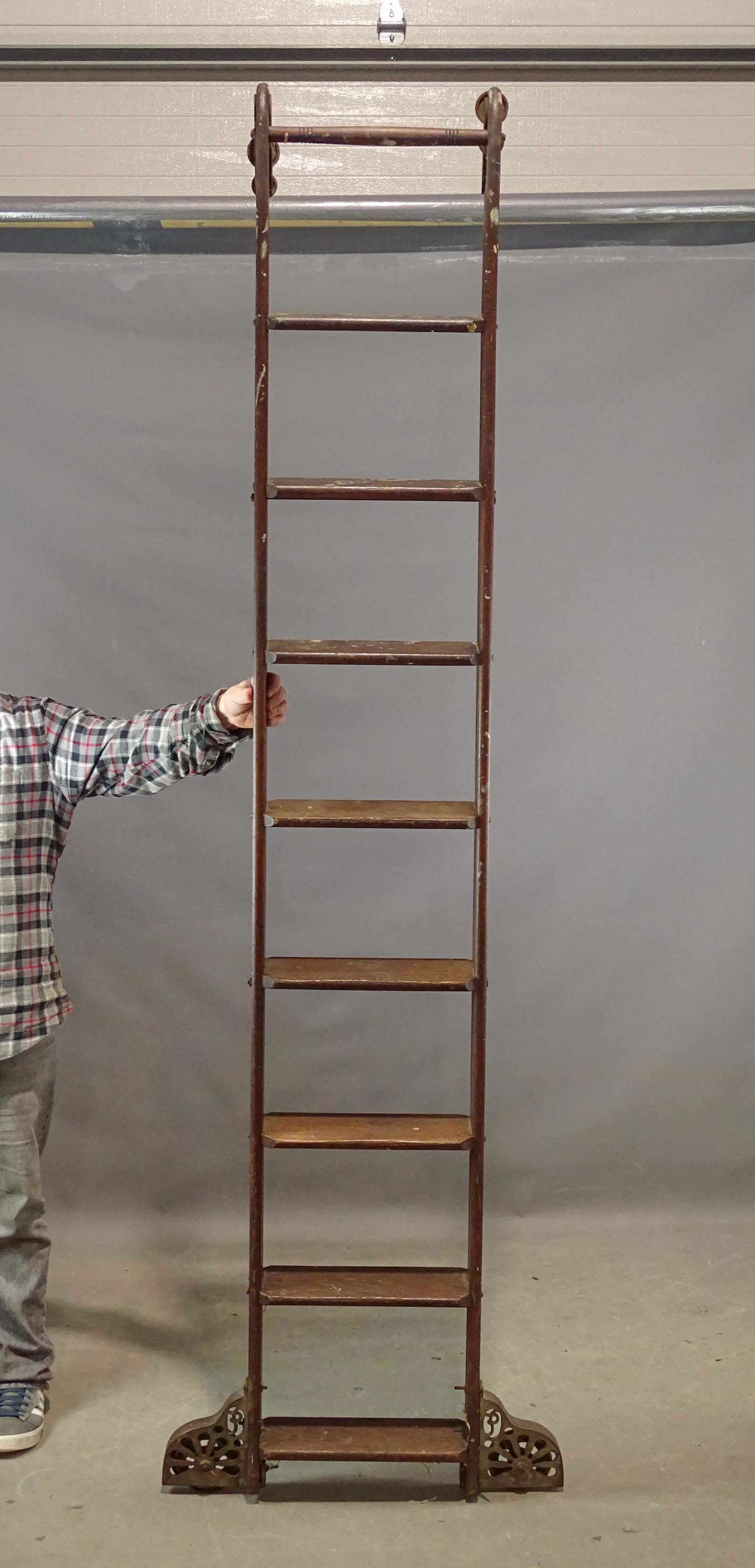 Victorian Oak Library Ladder (1 of 7)