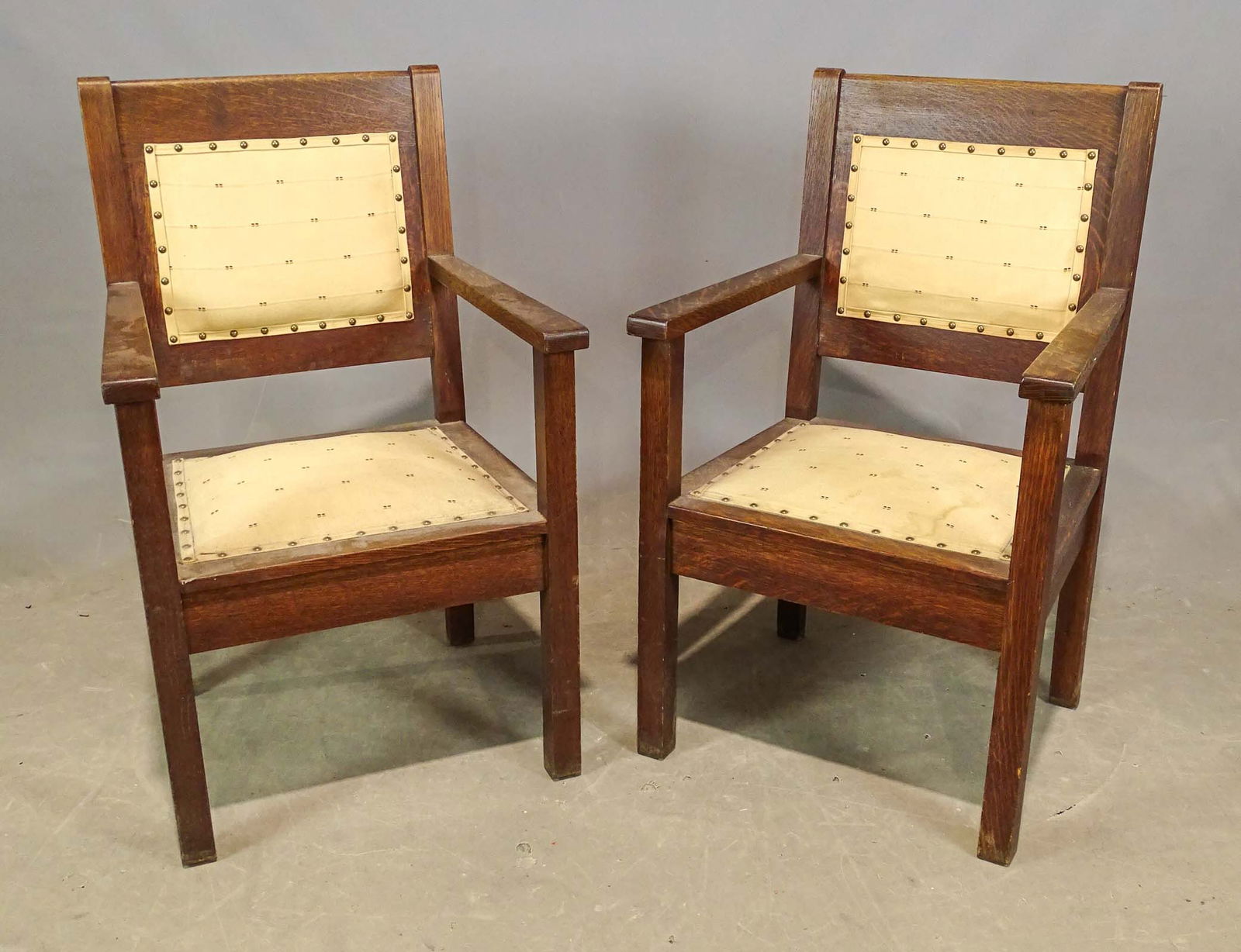 Mission Oak Armchairs (1 of 6)